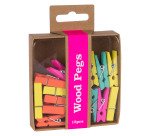 Pince bois couleurs assorties Apli - Boîte de 15