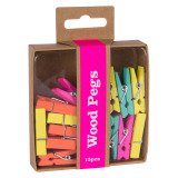 Pince bois couleurs assorties Apli - Boîte de 15