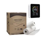 Pack drap d'examen Supersoft prédécoupé 50 x 37,5 cm - 3 x cartons de 9 rouleaux + 1 détecteur C02 Bohémic OFFERT