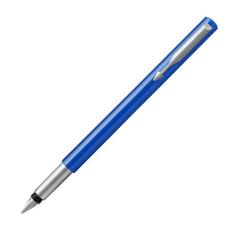 Pluma estilográfica Parker Vector, cuerpo azul, plumín mediano