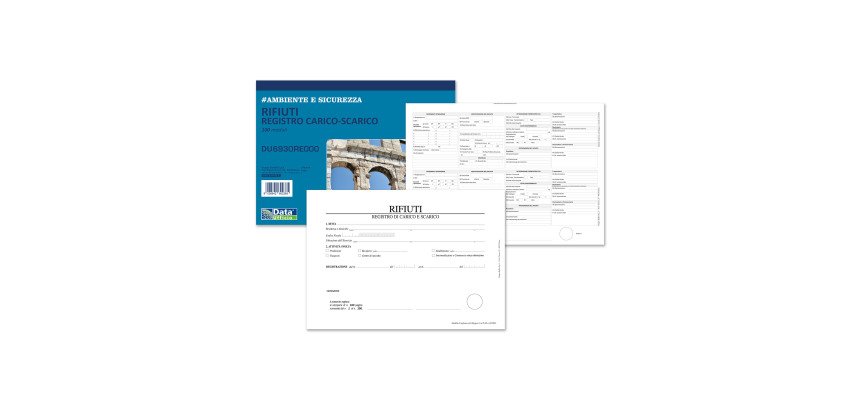 Blocco registro carico scarico rifiuti Rentri 100 copie 29,7x21,5 cm