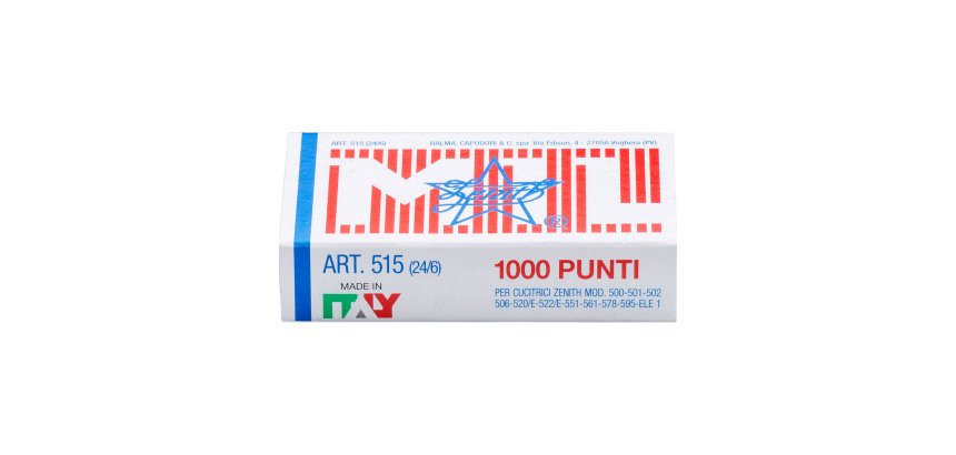 Punti metallici Zenith 24/6 1.000 pezzi