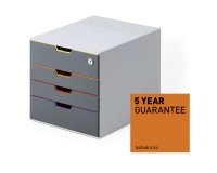 Módulo de clasificación con cerradura Durable Varicolor® 4 cajones