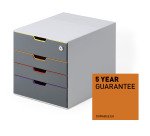 Módulo de clasificación con cerradura Durable Varicolor® 4 cajones