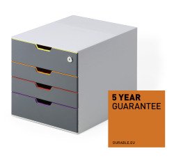 Módulo de clasificación con cerradura Durable Varicolor® 4 cajones
