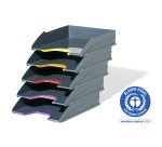 Pack de 5 bandejas portadocumentos Durable Varicolor®