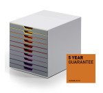 Módulo de archivo Durable Varicolor® de 10 cajones Gris