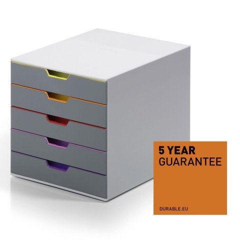 Módulo de archivo Durable Varicolor® Mix 5 cajones Gris