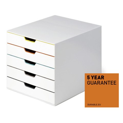 Módulo de archivo Durable Varicolor® Mix 5 cajones Blanco