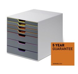 Módulo de archivo Durable Varicolor® 7 cajones Gris