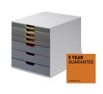 Módulo de archivo Durable Varicolor® 7 cajones Gris