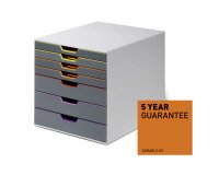 Módulo de archivo Durable Varicolor® 7 cajones Gris