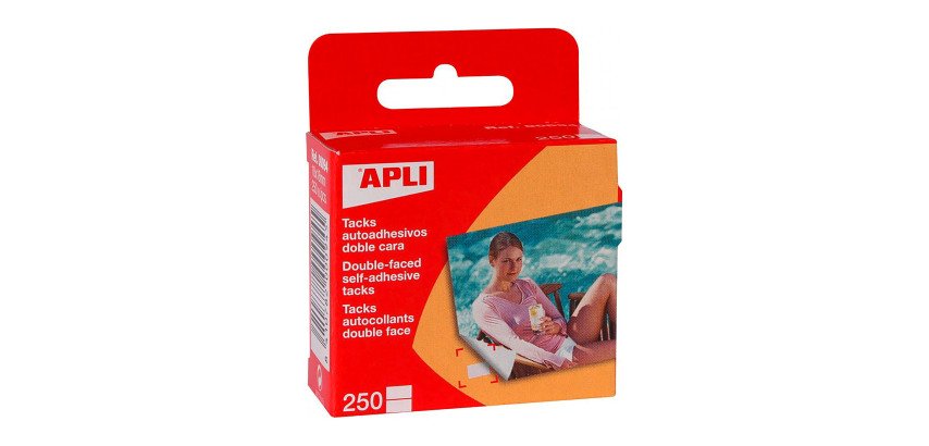 Pastille adhésive Apli double face - Etui de 250