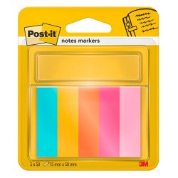 Marque-pages papier couleurs Beachside Post-it - distributeur de 50 feuilles