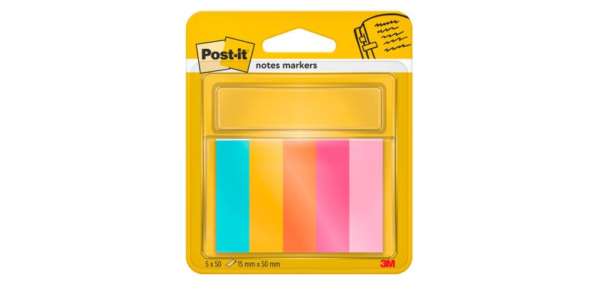 Marque-pages papier couleurs Beachside Post-it - Distributeur de 50 feuilles