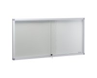 Economic indoor display case, sliding door, 12 A4 sheets.