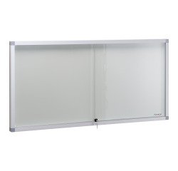 Innenanzeigevitrine, budgetfreundlich, Schiebetür, 12 Blätter A4