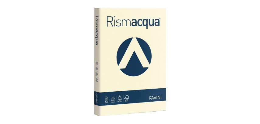 Carta A4 Favini Rismaluce avorio monocolore 200g - rimsa da 125 fogli - Cartoncino per stampa e fotocopie