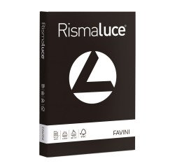 Carta A4 Favini Rismaluce nero monocolore 200g - rimsa da 125 fogli - A67A134  - Cartoncino per stampa e fotocopie