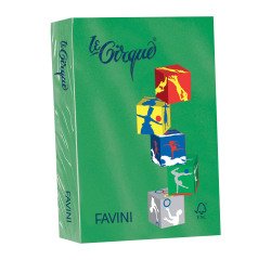Carta A4 Favini Le Cirque 80g - verde bandiera 208 - risma da 500 fogli - A71D504  - Carta per stampe e fotocopie