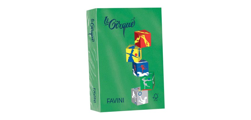 Paper Le Cirque - A4 - 80 gr - flag green 208 - Favini - 500 sheets pack - Favini A71D504 inkjet paper