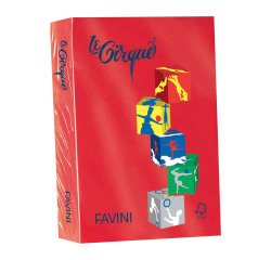 Carta A4 Favini Le Cirque 80g - rosso scarlatto 209 - risma da 500 fogli - Carta per stampe e fotocopie