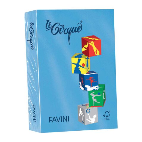 Carta Le Cirque - A4 - 80 gr - azzurro reale 204 - Favini - conf. 500 fogli - Favini A71G504 carta inkjet