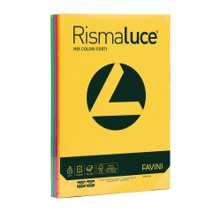 Cardboard Favini Rismaluce mix 8 strong colors Assorted colors A4 200g 125 sheets