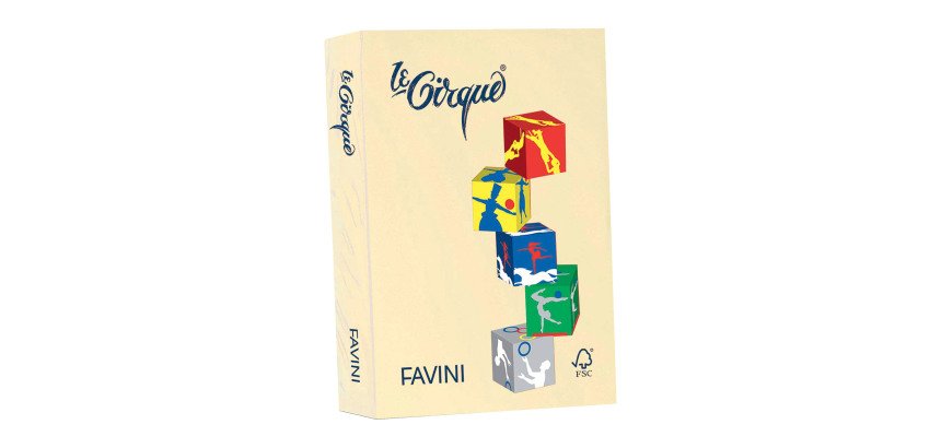 Paper Le Cirque - A4 - 80 gr - pastel yellow 100 - Favini - 500 sheets pack - Favini A712504 inkjet paper