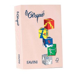 Carta A4 Favini Le Cirque 80g - salmone pastello 103 - risma da 500 fogli - A715504  - Carta per stampe e fotocopie