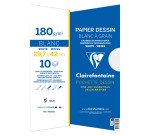 Pochette 10 feuilles papier dessin blanc A3 180 g