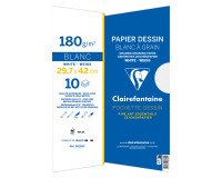 Hoesje met gekorreld tekenpapier A3 10 Vel 180g Wit