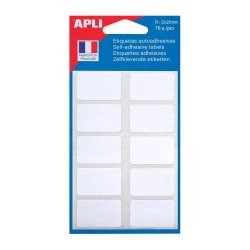 White labels 32 x 20 mm Agipa 111910 - Box of 70