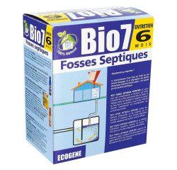 Activateur bactérien biologique de fosse septique Bio7 entretien 6 mois
