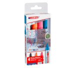 Marqueur effaçable Edding E95 pointe ogive 1,5 à 3 mm - Pochette de 4