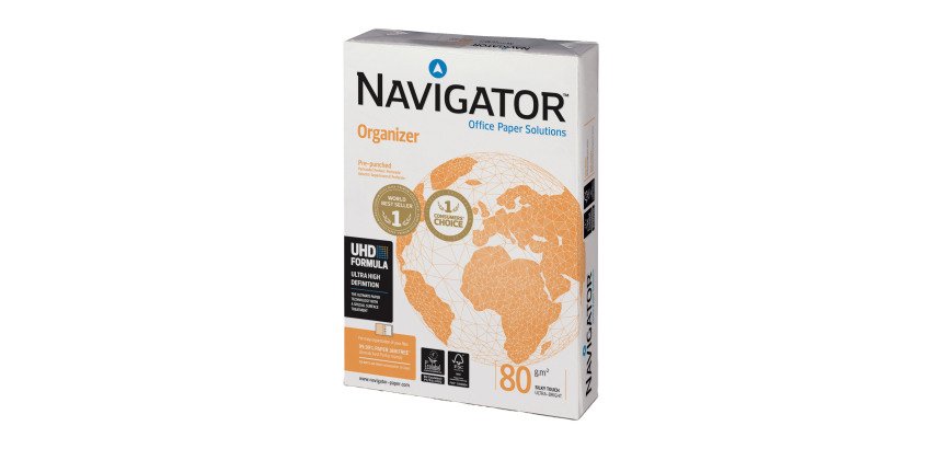 Carta A4 Navigator Organizer 2 fori 80gr risma da 500 fogli - Carta per stampa e fotocopie