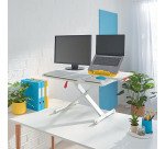 Station de travail assis/debout avec plateau coulissant Leitz Ergo