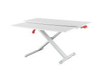 Workstation - sit-stand - with sliding tray - white - Leitz Ergo
