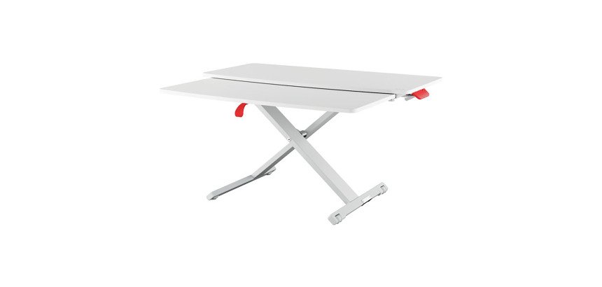 Station de travail assis/debout avec plateau coulissant Leitz Ergo