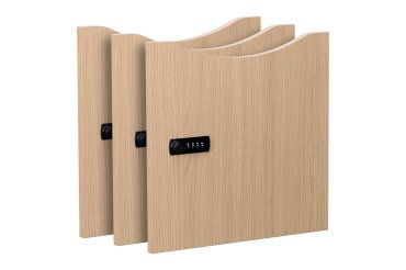 Lot de 3 portes Lockers mélaminées -  Serrure à code