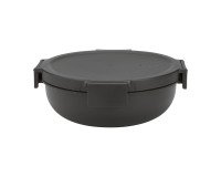 Salatbox Make & Take Brabantia, rund, 1,3 L - Dunkelgrau