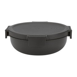 Salatbox Make & Take Brabantia, rund, 1,3 L - Dunkelgrau