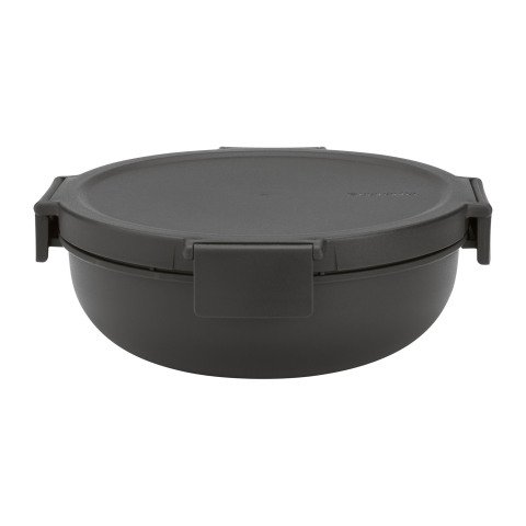 Caja de ensalada Make & Take Brabantia, redonda, 1,3 L - Gris oscuro