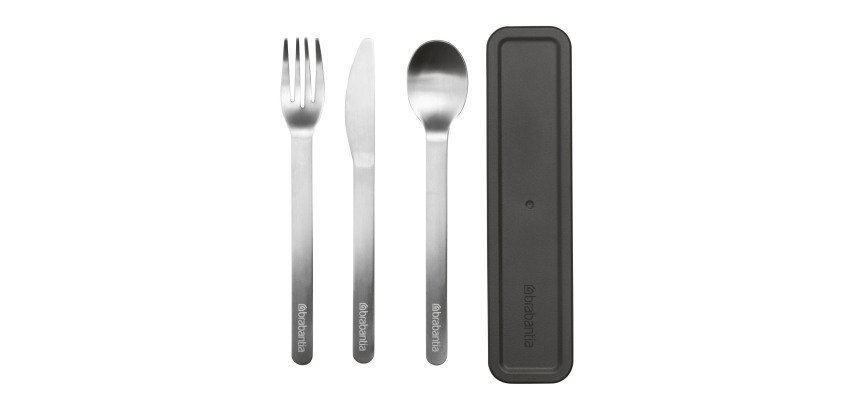 Cutlery set, 3 pieces Make & Take Brabantia - Dark Grey