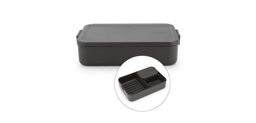 Doos Bento Make & Take Brabantia, 2 L - Dark Grey