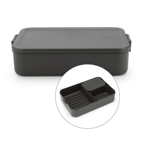Caja Bento Make & Take Brabantia, 2 L - Gris Oscuro