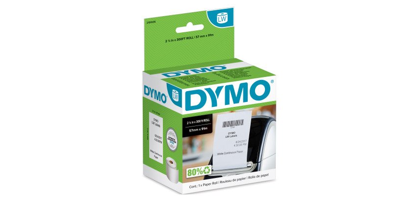 Continuous paper roll 57 mm x 91 m Dymo