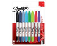 Marqueur permanent Sharpie double pointe - Pochette de 8
