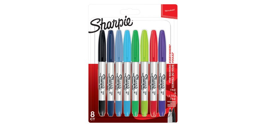 Marqueur permanent Sharpie double pointe - Pochette de 8
