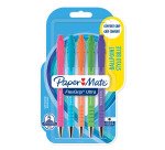 Bolígrafo retráctil Papermate Flexgrip Brights, punta de 1 mm - punta media - Paquete de 5